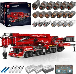 Mould King 17008 Technology Crane Building Set, Large Heavy Duty Crane Truck Building Kits with 20 Motors, APP Programmable Construction Vehicle Model Kit for Kid/Adult(8506  PCS)