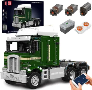 Mould King Tractor Truck Block Kits Model, MOC Building Blocks Set to Build, Gift for Kids Age 14 /Adult Collections Enthusiasts(2,181 Pieces with Motor/APP Remote Control)
