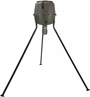 Moultrie 30-Gallon Deer Feeder Tripod Quick-Lock Hopper System - Digital Timer Control - 200 lb Feed Capacity - Durable Polymer Build - Metal Spin Plate
