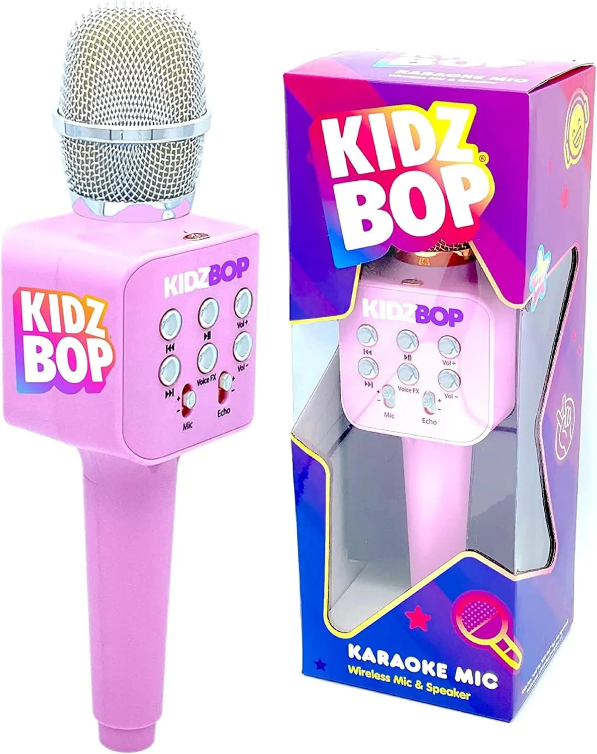 Move2Play, Kidz Bop Karaoke Microphone | The Hit Music Brand for Kids | Toy for Girls & Boys Ages 2, 3, 4, 5, 6, 7, 8  Years Old | Gift & Birthday Present