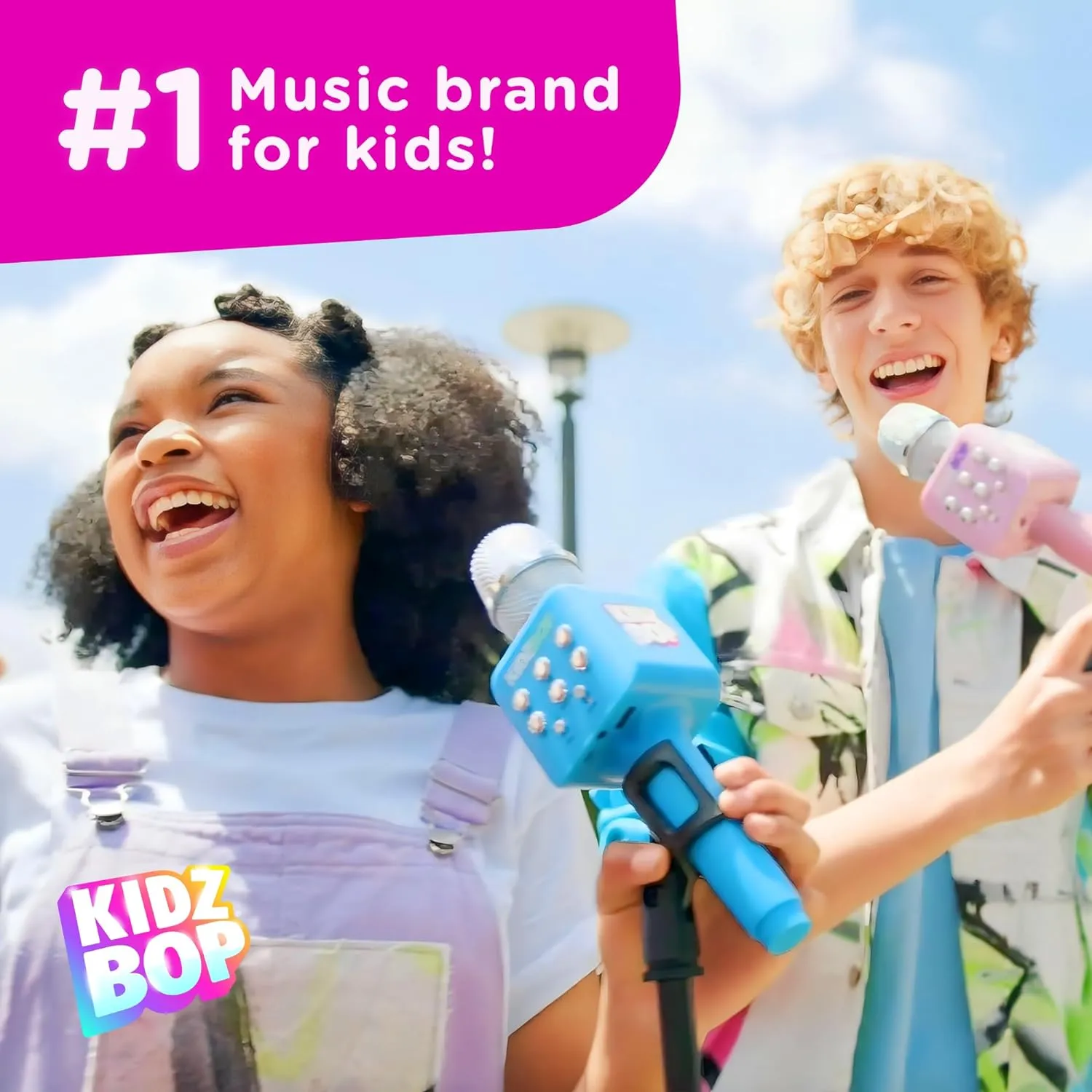 Move2Play, Kidz Bop Karaoke Microphone | The Hit Music Brand for Kids | Toy for Girls & Boys Ages 2, 3, 4, 5, 6, 7, 8  Years Old | Gift & Birthday Present