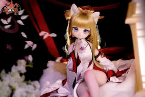 Mozu Doll Tinyfox 1.0 1/2 Female Seamless Genshin Impact Action Figures Full Silicone Material, 85cm Flexible Figure Dolls for Cosplay/Photography/Arts (Wig) (Cosplay Edition)