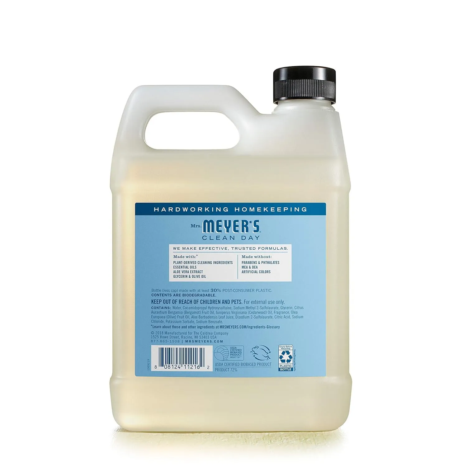 Mrs Meyers Liquid Hand Soap, Rainwater Scent, Set includes 33 oz. Refill & 12.5 oz. bottle