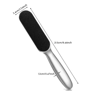 Mudder 2 Pieces Stainless Steel Pedicure Foot File Callus Remover Foot Scrubber Rasp with 20 Replaceable Coarse/Fine Double Side Reusable Pads for Care Cracked Skin Callus Remover Tool