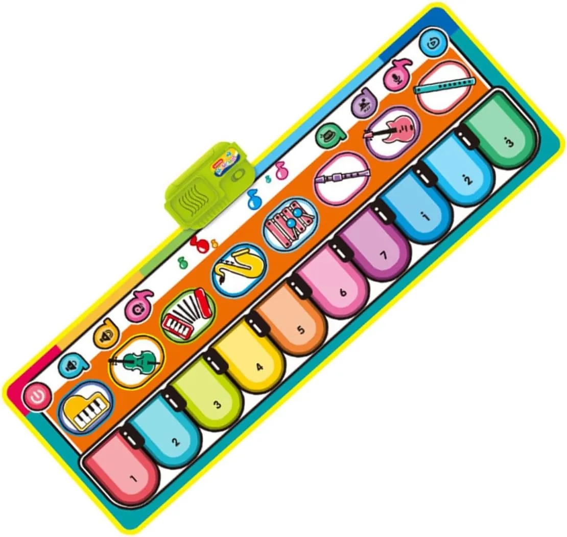 Music Blanket Piano Dancing Mat for Boys and Girls Baby Tummy Time Playmat Rug