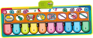 Musical Piano Mat Music Playmat Rug Keyboard Floor Mat Volume Control for Early Learning