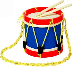 MUSICUBE Kids 8 Inch Drum Set with Adjustable Strap and 2 Wooden Drum Sticks - Musical Instrument Gift Choice