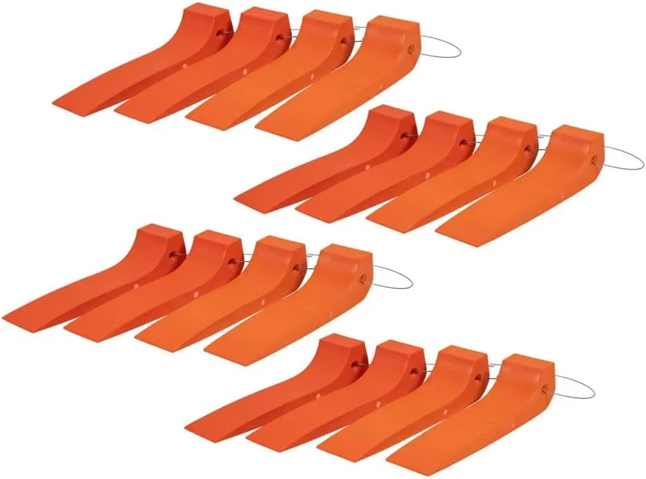 Mytee Products (16 Pack Tire Skates for Tow Truck Wrecker Rollback Carrier Safety Orange