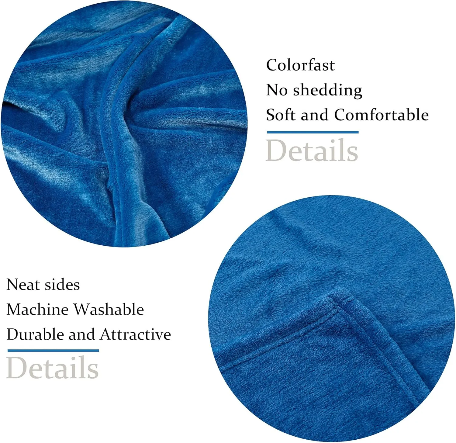 NANPIPER Fleece Blankets, Super Soft Flannel Fuzzy Blanket for Bed Couch, Luxury Cozy Plush Microfiber Blanket-Twin Size,Turquoise Blue
