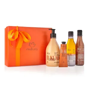 natura - Ekos Tukumã Collection Replenishing Gift Set (4 Products) - Body Lotion, Hand Cream, Shower Oil, and Shower Gel - Gift Box - Vegan Skin Care - Brazilian Beauty Secrets - Self Care & Body Care