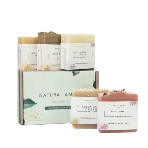 Natural Amor All Natural Bar Soap Set (5 Pack), Shea Butter Enriched, Gentle Bar for All Skin Type, Essential Oils Scented, Handmade Soap Gift Set For Women & Men