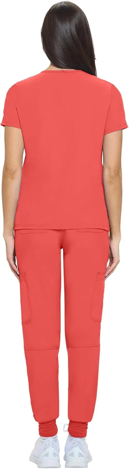 Natural Uniforms Womens Essential Cool Stretch Jogger Scrub Set with Regular and Petite Sizes