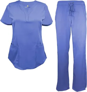 Natural Uniforms Women's Ultra Soft Y-Neck Scrub Set 8200-9200