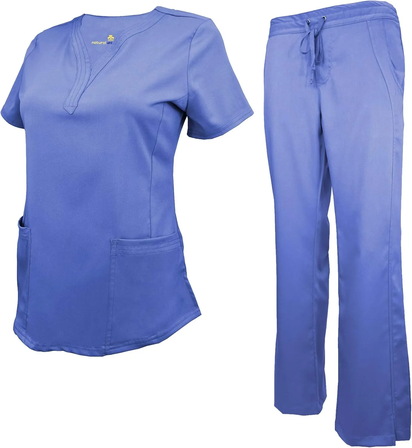 Natural Uniforms Women's Ultra Soft Y-Neck Scrub Set 8200-9200