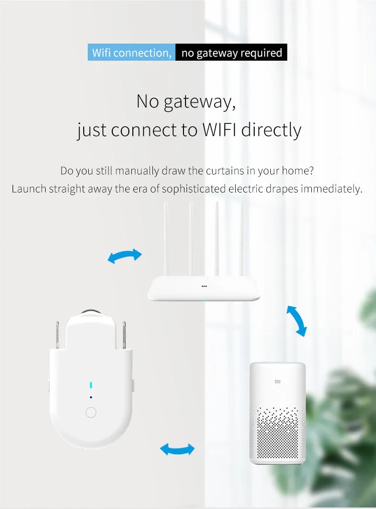 NEBULA STORE™  -Switch Curtain bot remote robot Direct wifi connection Siri