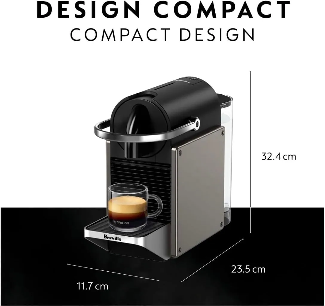 Nespresso Pixie Original Espresso Machine by Breville, Titan