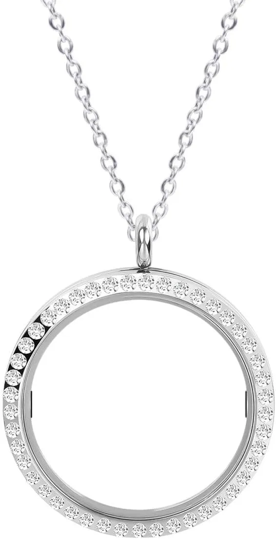 New 2025 Screw Locket 100% Stainless Steel Necklaces For Women/men Jewelry Findings Floating Lockets Pendant Chain On The Neck Collar Hombre Gifts Fashion Trendy Accessories Creative Gift