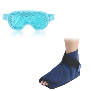 NEWGO Bundle of Cool Eye Mask and Foot Ice Pack