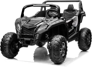 NEWQIDA XXXL Side by Side UTV, 24V Ride On Toys for Big Kids, 2 Seater Ride On Car with Remote Control, Electric Vehicles 4WD Ride On Truck Car Max 220lbs Load for Adults Teens Kids, Black