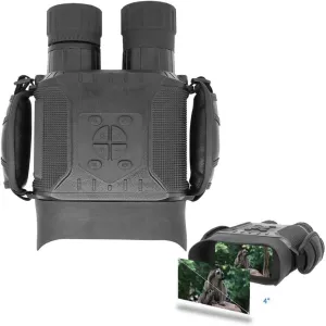 Night Vision Telescope l Night Vision 32G Ipx4 400M Hd Ir Camera Photo Video 5X Zoom Set Time Widescreen Monocular Binoculars for Hunting,for Indoor/Outdoor