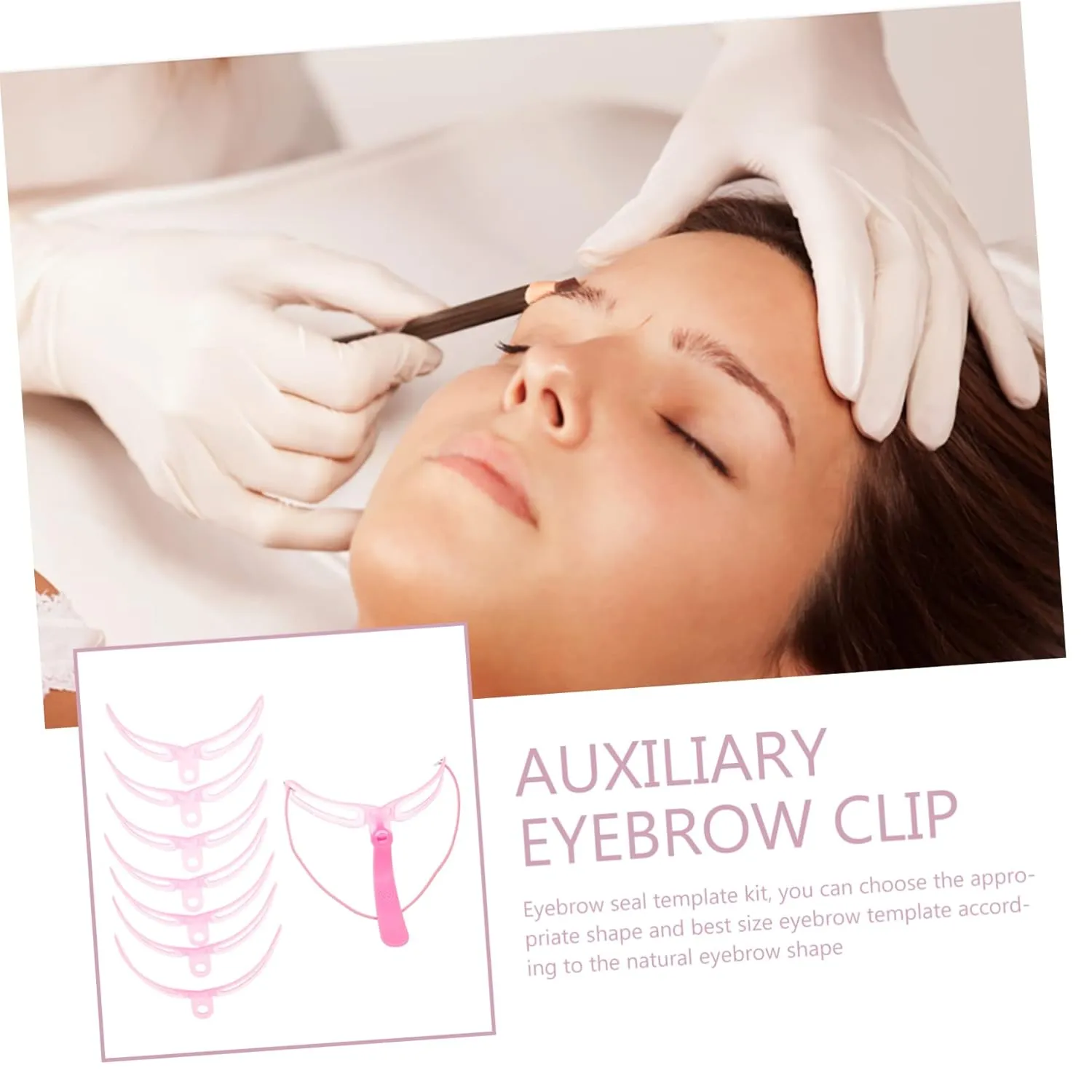 NOLITOY 12 Sets Eyebrow Aid Eyebrows Razor Eyebrow Spatula Reusable Portable Eyebrow Tools Eyebrow Template Tool Wear-resistant Eyebrow Stencil Professional Eyebrow Template Plastic Pink