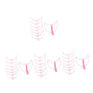 NOLITOY 12 Sets Eyebrow Aid Eyebrows Razor Eyebrow Spatula Reusable Portable Eyebrow Tools Eyebrow Template Tool Wear-resistant Eyebrow Stencil Professional Eyebrow Template Plastic Pink