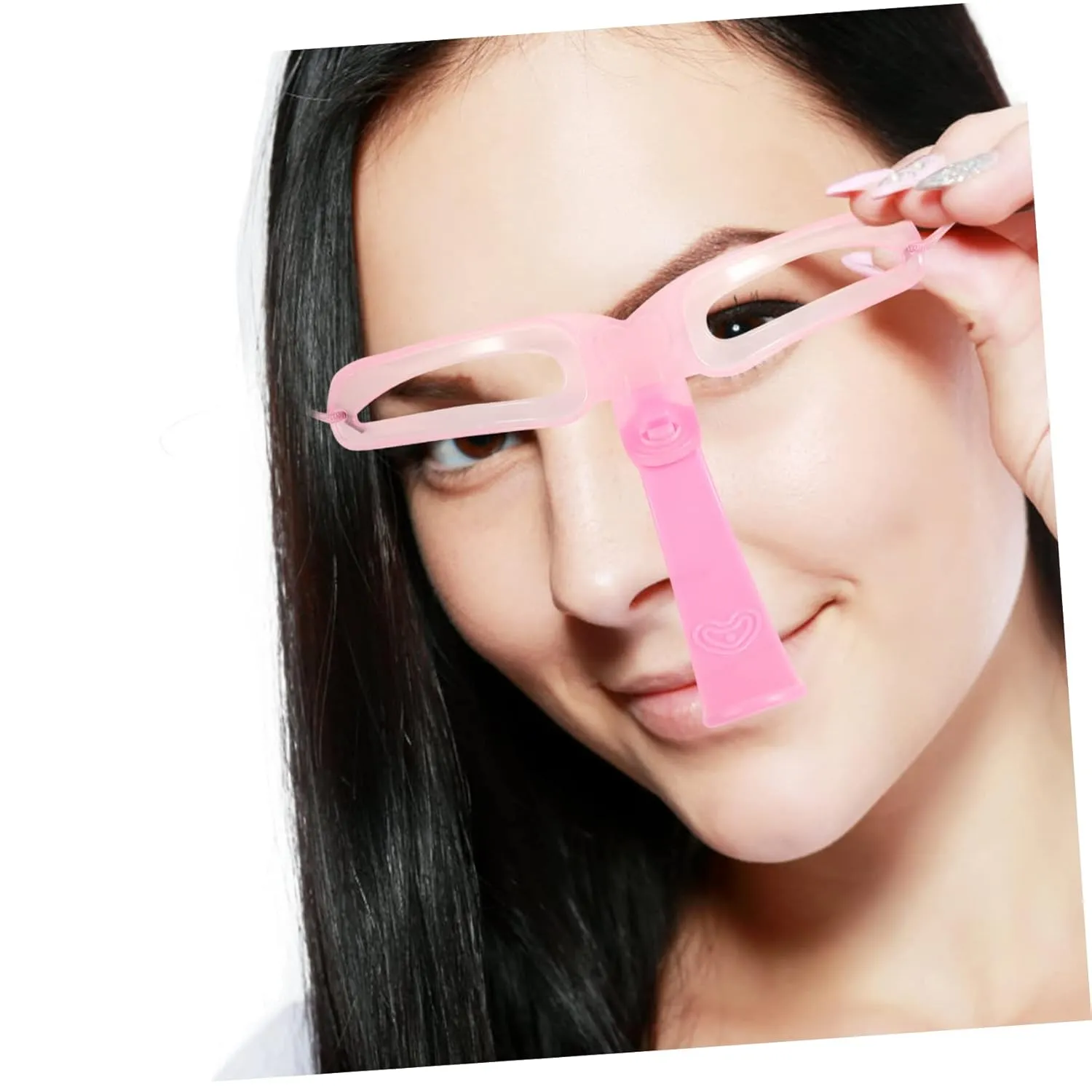 NOLITOY 12 Sets Eyebrow Aid Eyebrows Razor Eyebrow Spatula Reusable Portable Eyebrow Tools Eyebrow Template Tool Wear-resistant Eyebrow Stencil Professional Eyebrow Template Plastic Pink