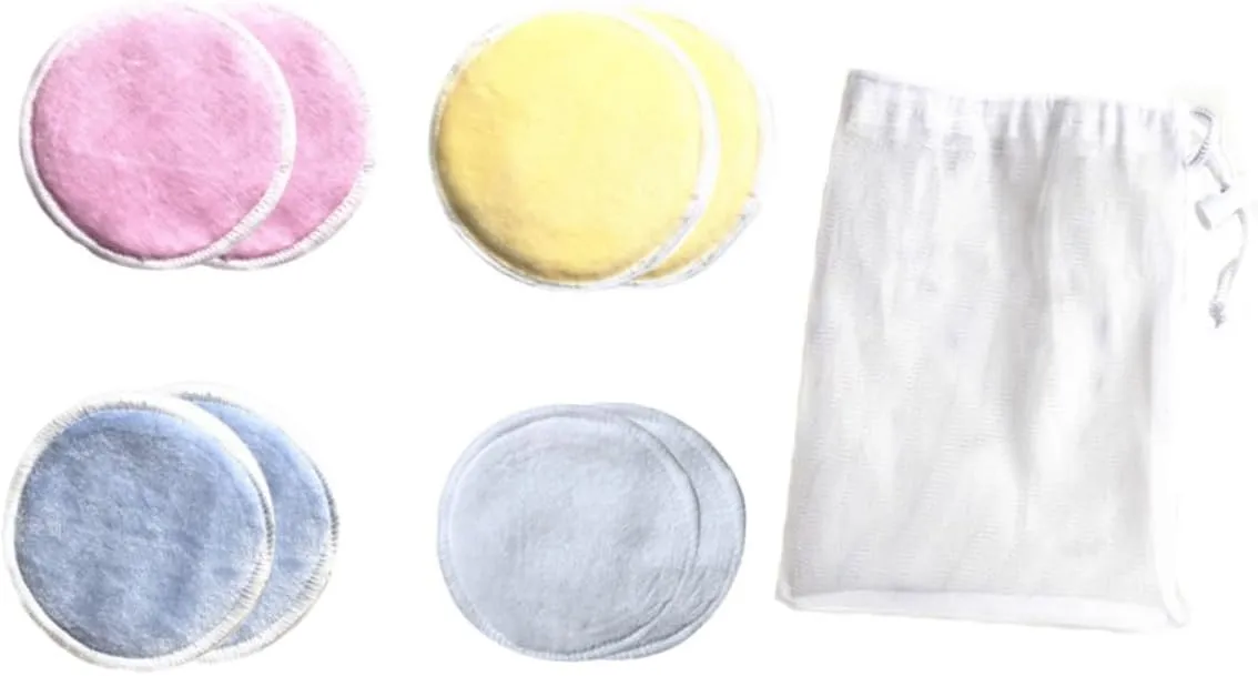 NOLITOY 16pcs Reusable Makeup Remover Pads Three Layer Washable Cotton Facial Cleansing Tool with Storage Bag and Lightweight for Easy Makeup Removal and Skin Care
