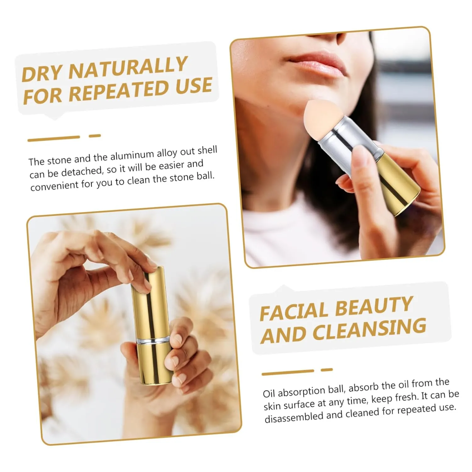 NOLITOY 5pcs Dual-use Rolling Absorbing Roller for Face Reusable Skin Care Tool Makeup Sponge Portable Massage Function for Oily and Facial Refreshing