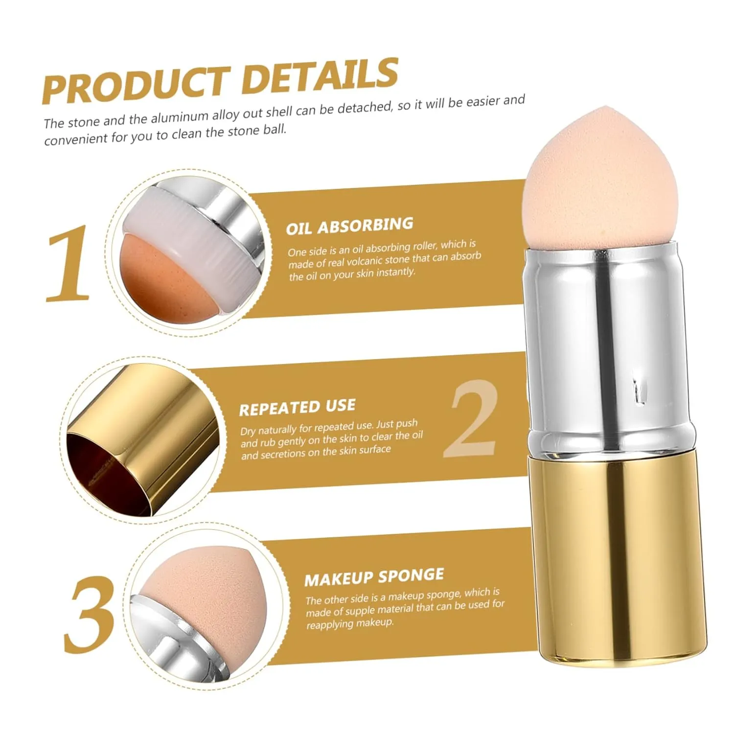 NOLITOY 5pcs Dual-use Rolling Absorbing Roller for Face Reusable Skin Care Tool Makeup Sponge Portable Massage Function for Oily and Facial Refreshing
