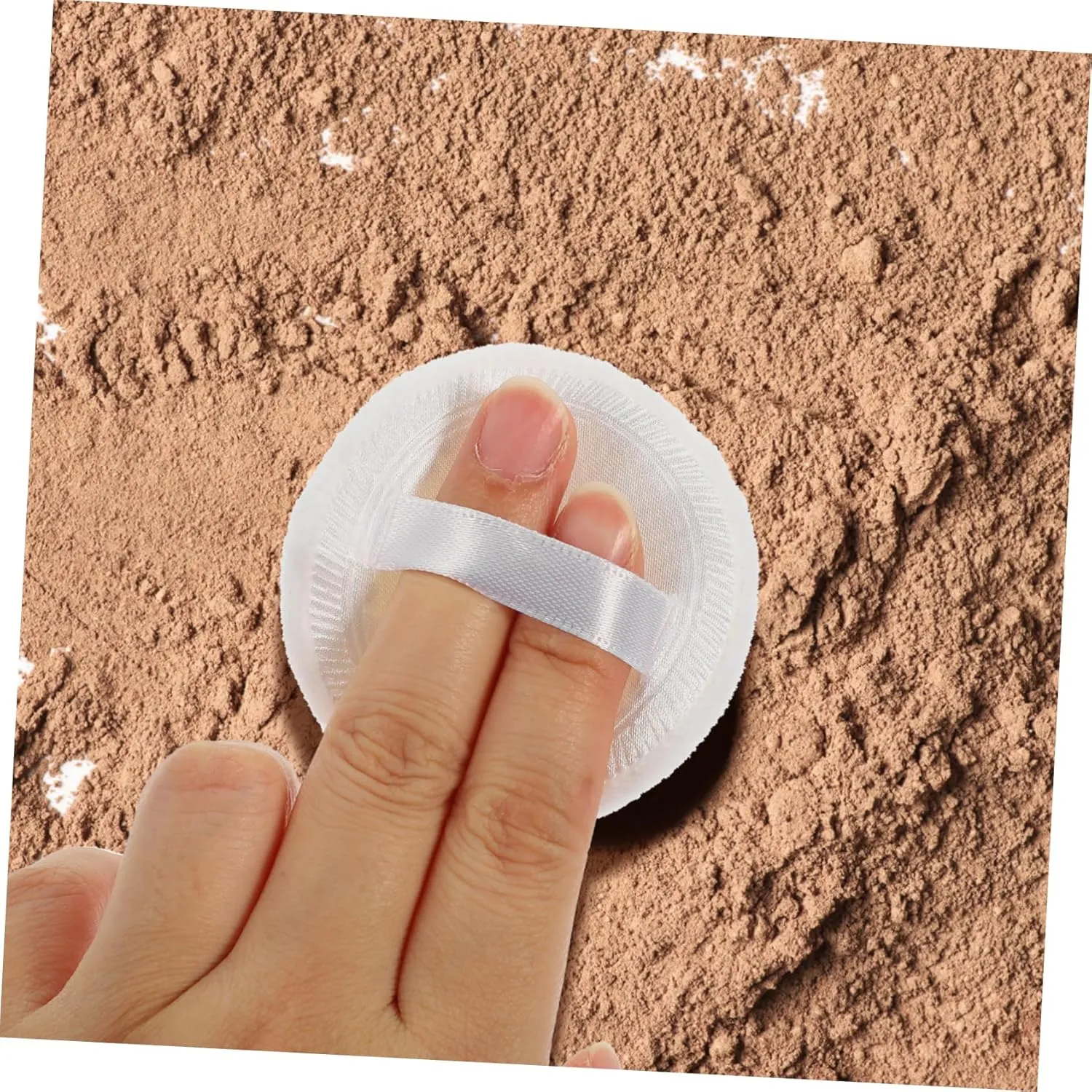 NOLITOY 5sets Reusable Cotton Pads for Face Makeup Powder Puff Makeup Pads for Women 10pcs*5