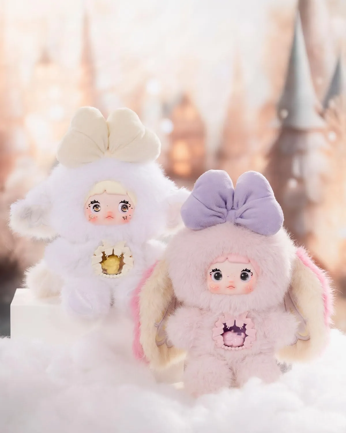 Nommi Blind Box Plush Figures, Cute Vinyl Blind Box Plush Doll, Nommi Fantasy World Series Collectible Toys, Kawaii Action Figure Mystery Box for Gifts, Single Box (1 of 7 Possible Styles)