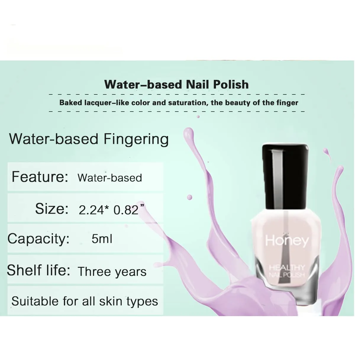 Non Toxic Nail Polish Set, Easy Peel Off and Fast Dry Nail Polish Set for Pack, Eco Friendly & Organic Water Based Nail Polish for Women,Teens (18 Bottles)