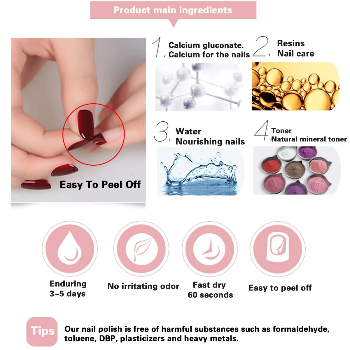 Non Toxic Nail Polish Set, Easy Peel Off and Fast Dry Nail Polish Set for Pack, Eco Friendly & Organic Water Based Nail Polish for Women,Teens (18 Bottles)