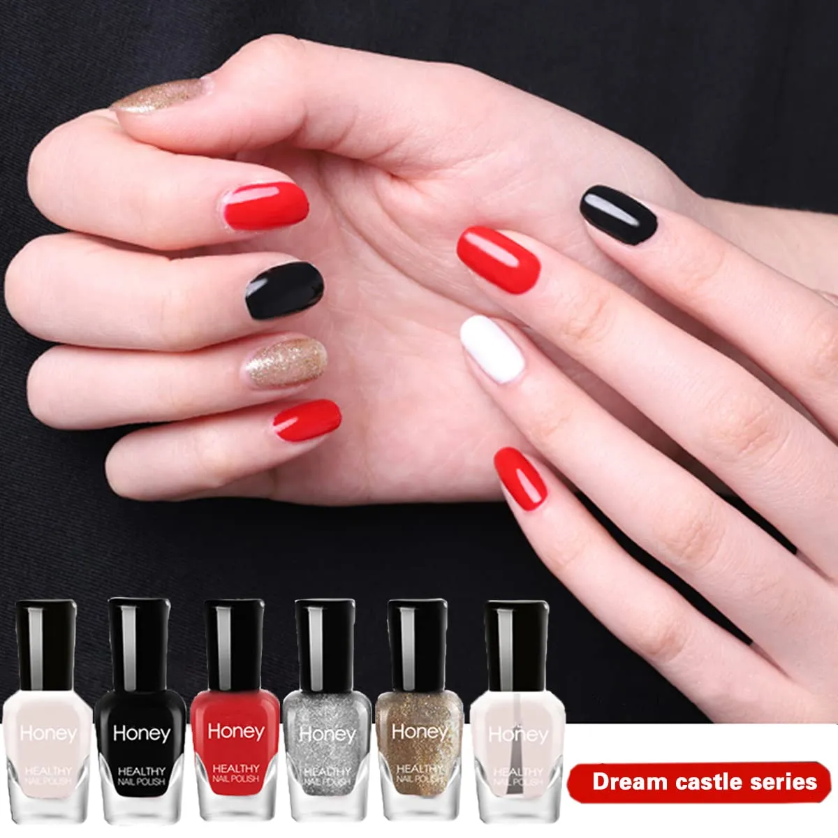 Non Toxic Nail Polish Set, Easy Peel Off and Fast Dry Nail Polish Set for Pack, Eco Friendly & Organic Water Based Nail Polish for Women,Teens (18 Bottles)