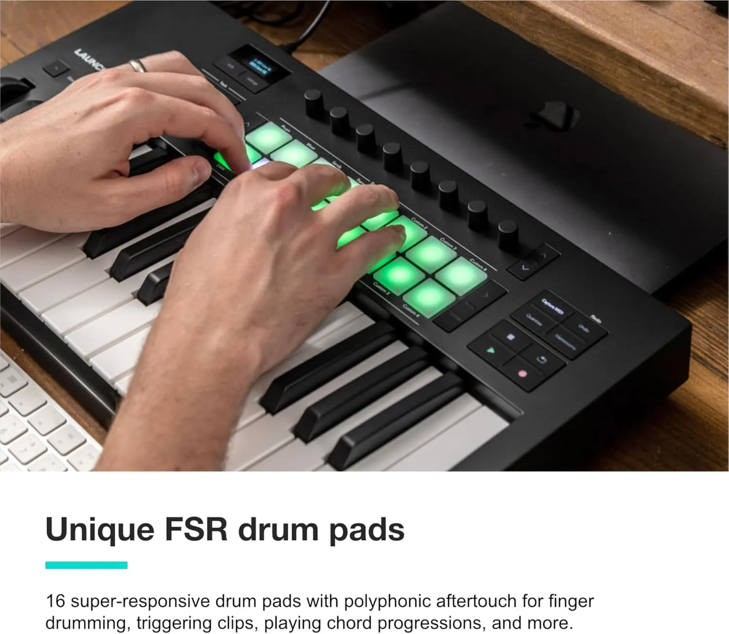 Novation Launchkey 25 MK4 — Compact 25 Key, USB, MIDI Keyboard Controller with DAW Integration. Chord Mode, Scale Mode, 8 Drum Pads, and Arpeggiator — Includes Software Bundle for Music Production