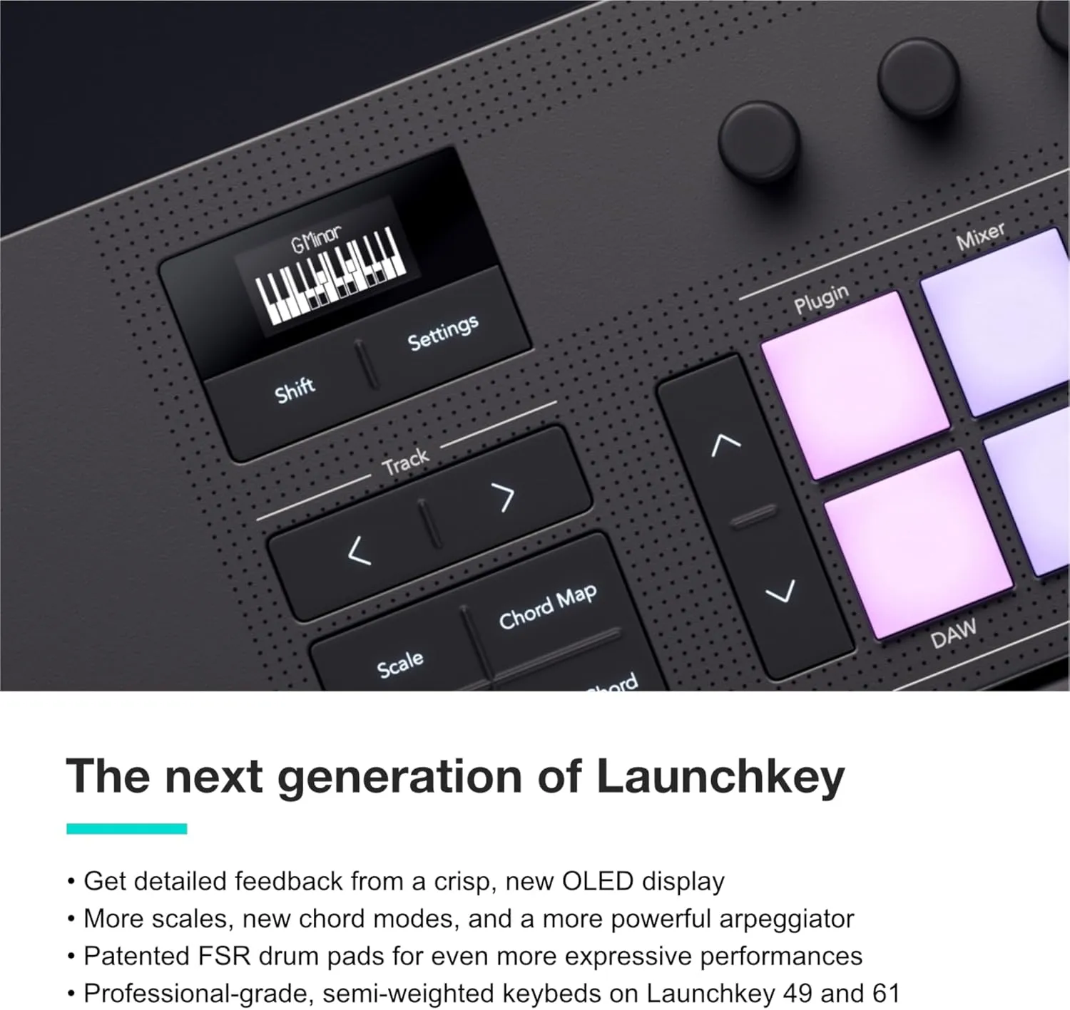 Novation Launchkey 25 MK4 — Compact 25 Key, USB, MIDI Keyboard Controller with DAW Integration. Chord Mode, Scale Mode, 8 Drum Pads, and Arpeggiator — Includes Software Bundle for Music Production