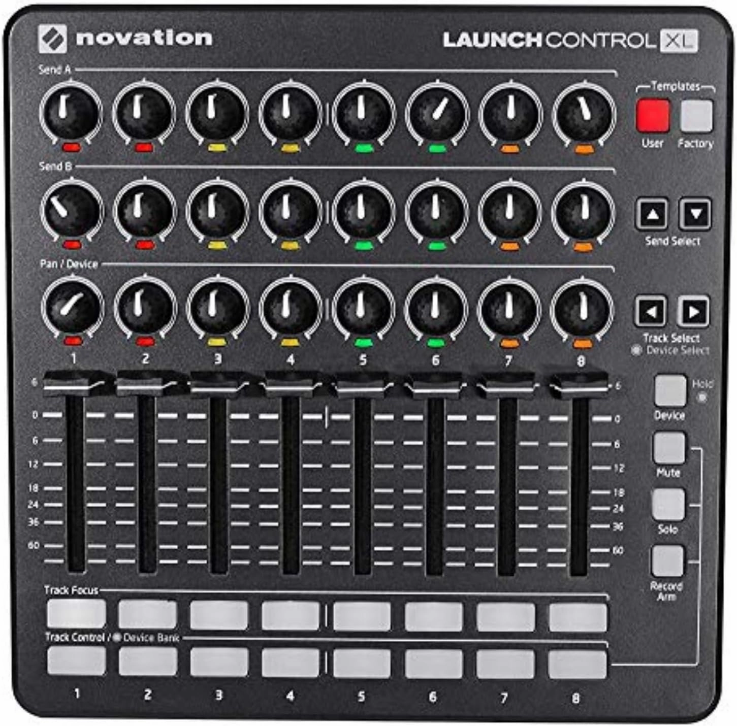 Novation Launch Control XL USB MIDI Controller for Ableton Live, Logic Pro & More, with 24 Knobs, 8 Faders & Custom Mapping