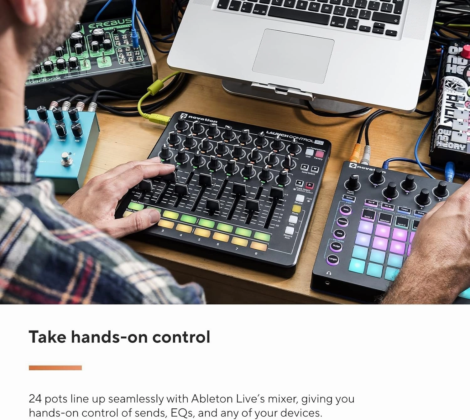 Novation Launch Control XL USB MIDI Controller for Ableton Live, Logic Pro & More, with 24 Knobs, 8 Faders & Custom Mapping