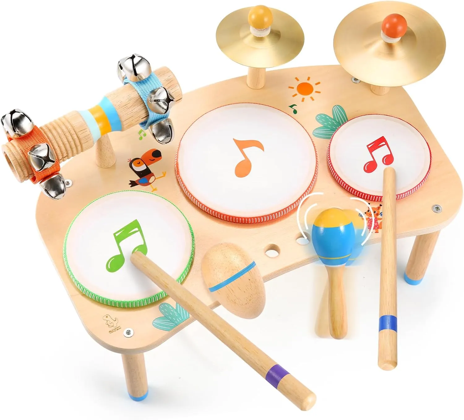 OATHX Kids Drum Set - 11 in 1 Musical Instruments for Toddlers Baby Preschool Educational Musical Toys, Montessori Toys for Kids Ages 1-6