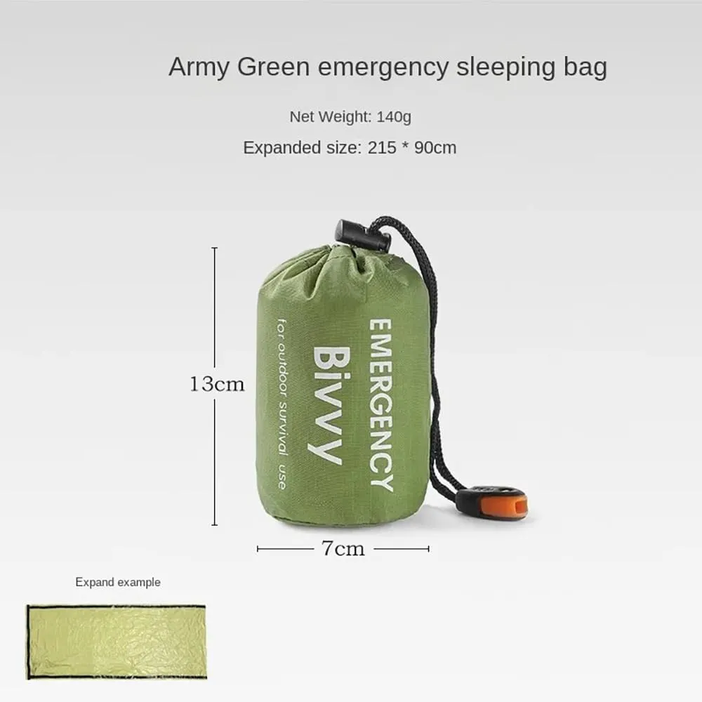 OBABO Emergency Shelter Survival Tent Kit Tent Sleeping Bag Waterproof Outdoor SOS Thermal Blanket Reusable