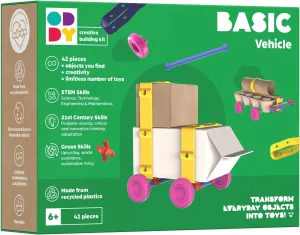Oddy Basic Vehicle Creative Building Kit - Eco-Friendly STEM Toy Set for Kids 6 