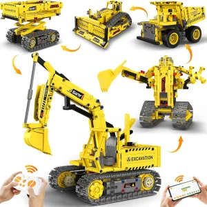 okk Robot Building Toys for Kids, 5 in 1 Stem Toys for Boys Age 8-12, APP & Remote Control Robot Kit, DIY Engineering Robotics kit, Programmable Building Set Gifts for Boys Girls(555  PCS)