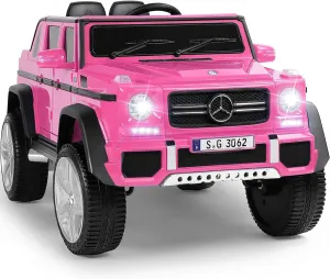 OLAKIDS Kids Ride On Car, Licensed Mercedes-Benz Maybach G650S with Remote Control, 12V Battery Powered Electric Vehicle Driving Toy with 3 Speeds, Wheels Suspension, Horn, Music, USB, TF