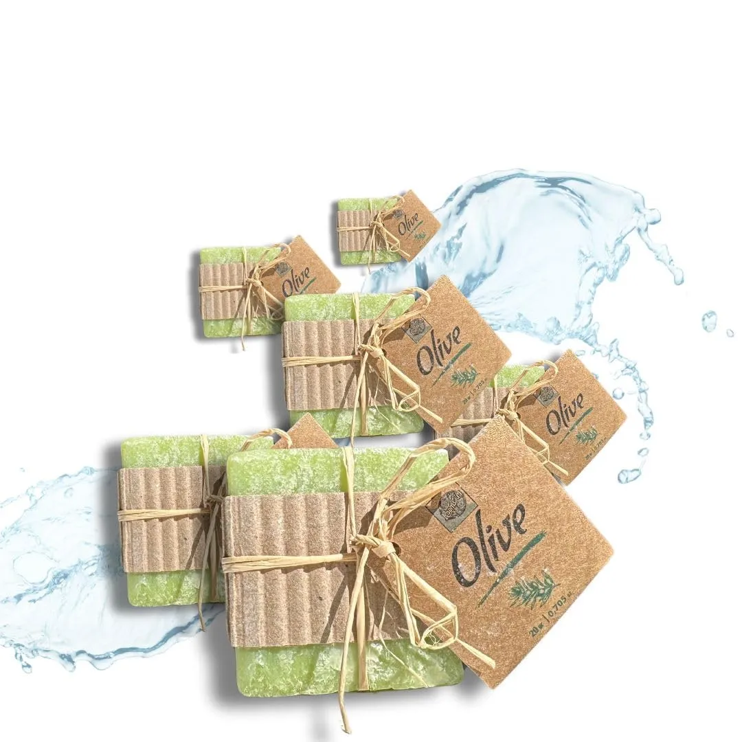 Olive Oil Guest Soap – 50-Piece Set | Handcrafted Mini Bar Soap 20g Each | Travel Size for Hotels, Vacation Rentals, Spas | Paraben-Free, Eco-Friendly, Made in Turkey