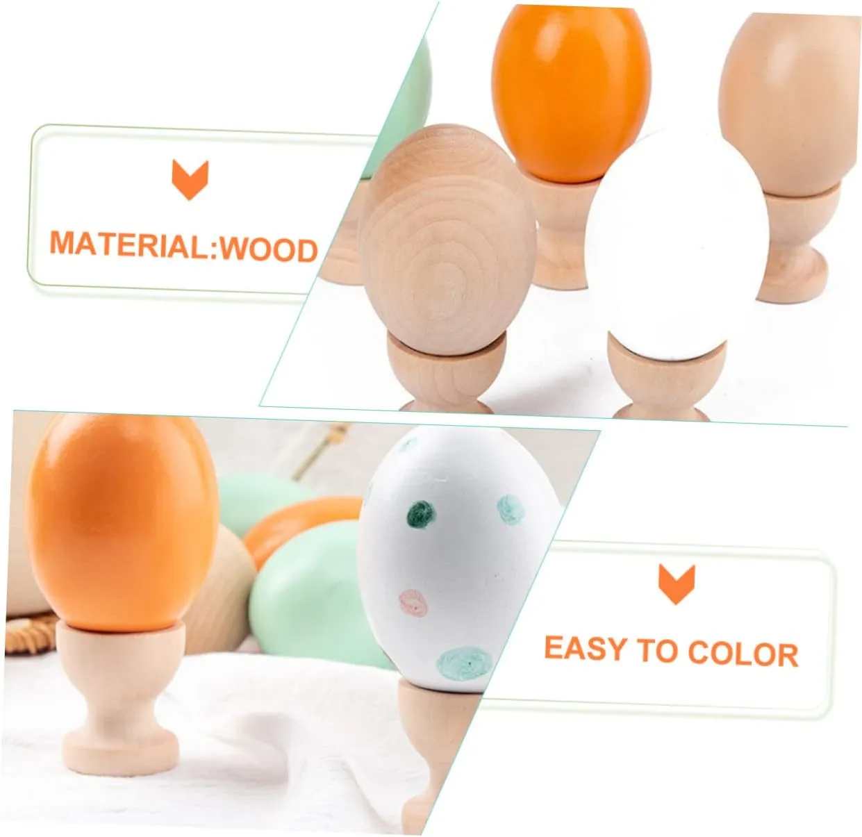 Operitacx 9sets Wooden Unfinished Shapes Stands for Boys and Girls Art Projects for Painting Decor and Creative Play for Home and Holiday Decorations