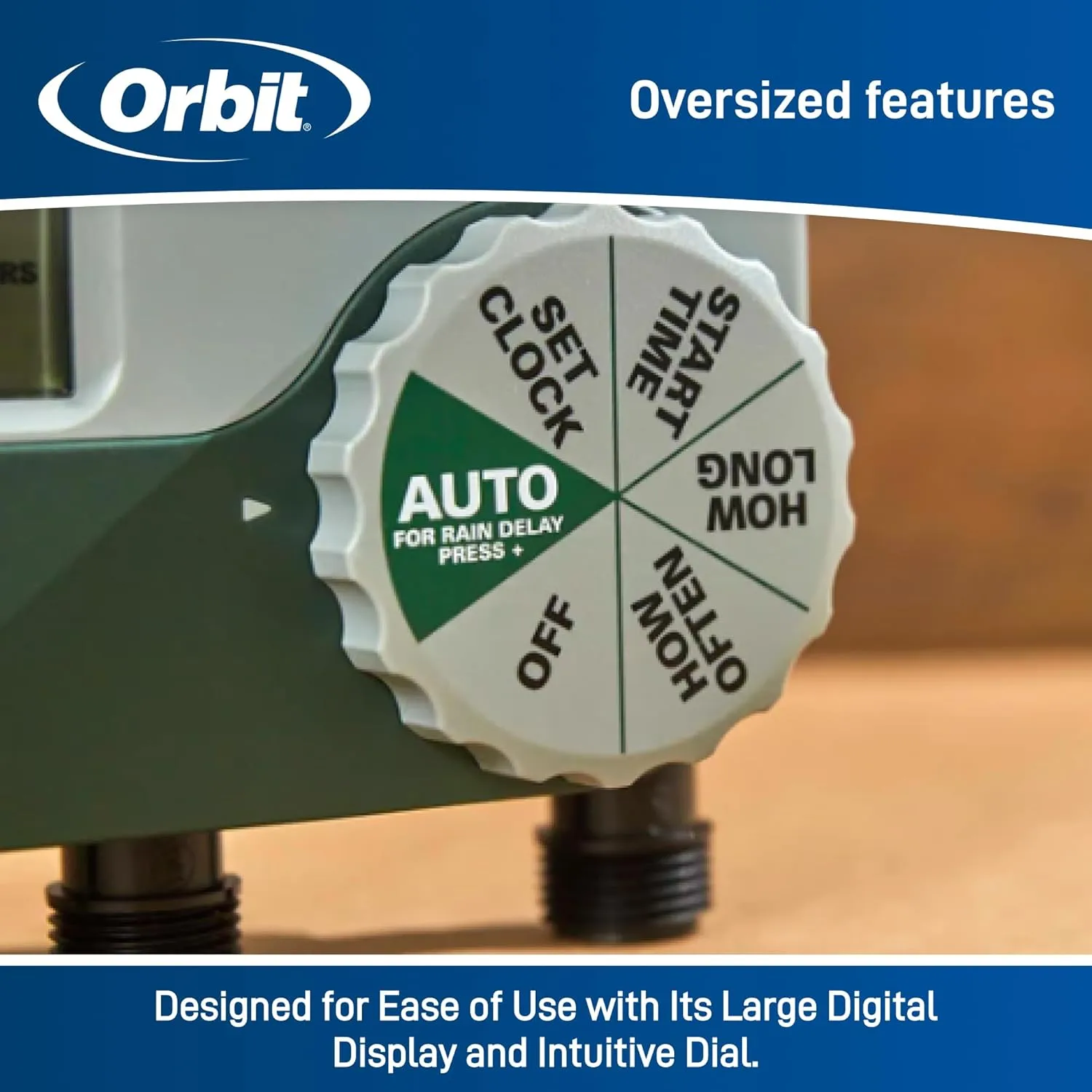 Orbit 56082 3-Outlet Hose Watering Timer, Green… (1) (Pack of 1)