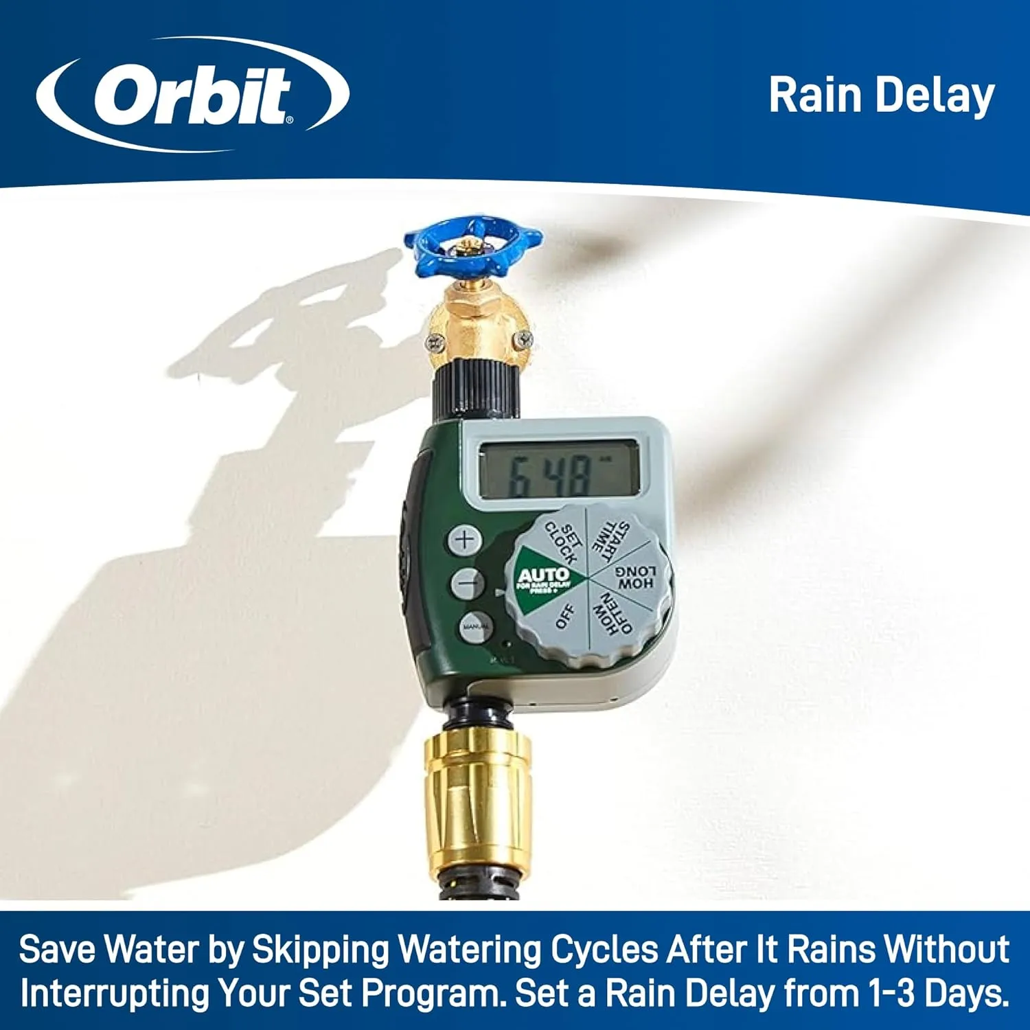 Orbit 62061N Single-Outlet Hose Watering Timer, 1 Outlet, Green