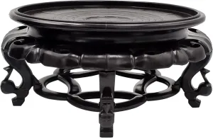 Oriental Furniture Fishbowl Stand Vase Base Stable Home Decoration Display Stand (9.1 x 5.1 in)