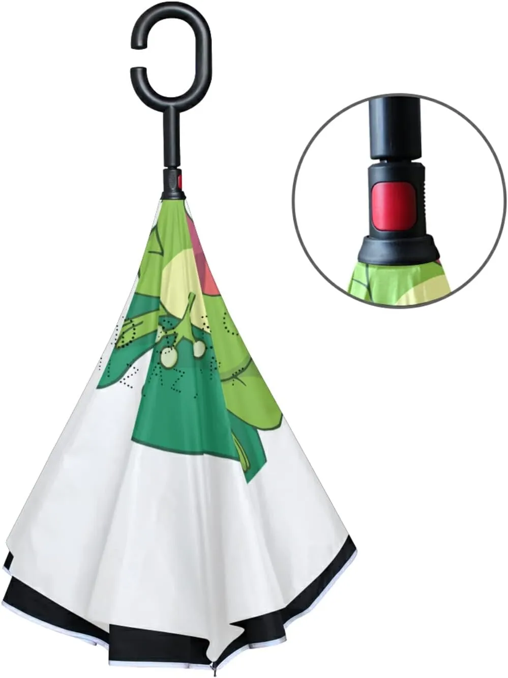 Oyihfvs Double Layer Inverted Umbrella, With C-Shaped Handle Windproof UV Proof Durable Parasol, For Men Women Outdoor Folding Rain Sun
